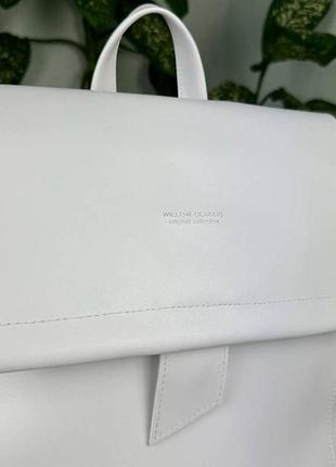Стильный женский рюкзак-сумка-трансформер-большой и вместительный рюкзак-сумка белый7 фото