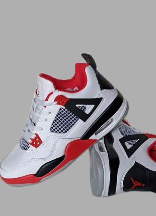 Кроссовки подростковые nike air jordan 4 retro.найк джордан 4 весна. лето. осень