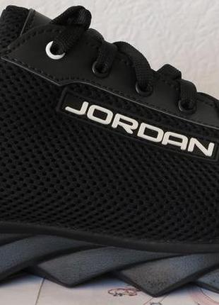 Jordan  крейзи черная сетка летние мужские или подростковые кроссовки в стиле джордан сетка кожа2 фото