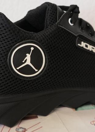 Jordan  крейзи черная сетка летние мужские или подростковые кроссовки в стиле джордан сетка кожа4 фото