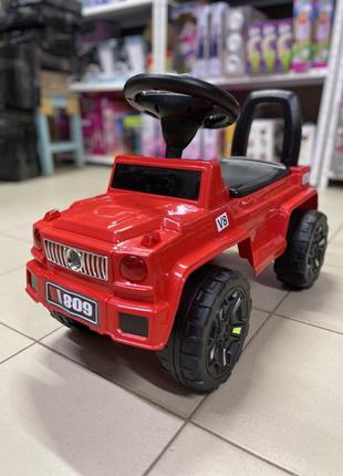 Детская большая машина толокар джип 10505 joy рус.звук, багажник, красный, каталка, для девочки, мальчика4 фото