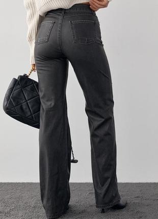 Штаны женские кожаные черные в винтажном стиле 362 фото