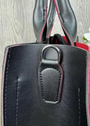 Сумка шоппер замш,женская большая качественная сумка из натуральной замши + эко кожа4 фото