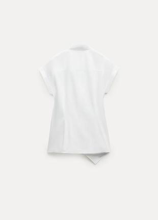 Поплиновая рубашка zw collection с узлом6 фото