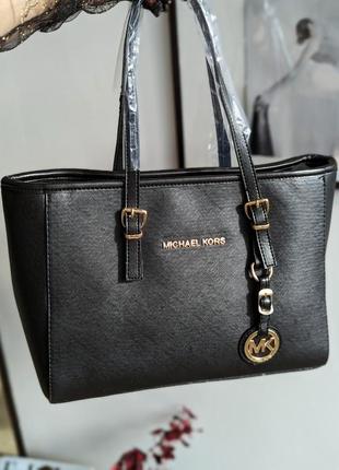 Сумка майкл корс шопер большая черная michael kors люкс шоппер