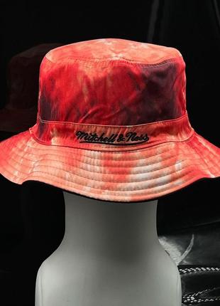 Оригинальная двухсторонняя панама mitchell & ness chicago bulls reversible tie dye6 фото