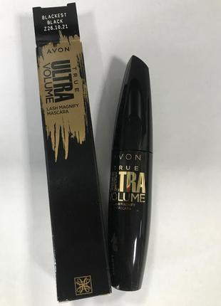 Туш для вій "супероб'єм" avon true ultra volume lash magnify mascara, 10 мл.