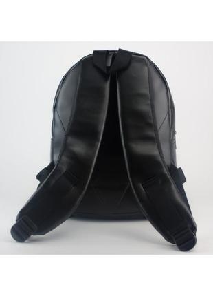 Міський рюкзак на кожен день чорний рюкзак повсякденний матеріал еко-кожа рюкзак унісекс5 фото