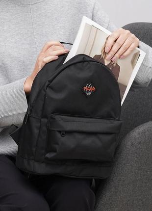 Міський рюкзак на кожен день чорний рюкзак повсякденний матеріал еко-кожа рюкзак унісекс6 фото