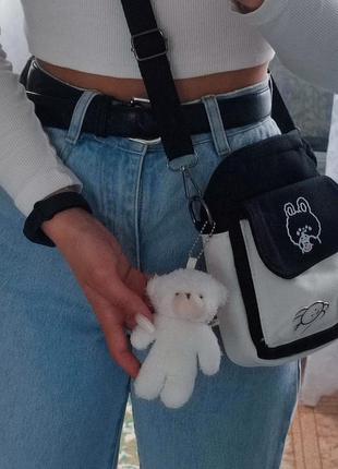 Брелок на рюкзак, сумку, ключи мягкий плюшевый мишка. мягкая игрушка-брелок медвежонок6 фото