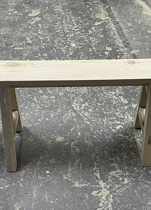 Маленька вулична лавка з дерева  для двору, саду, кафе, парку, терасу, веранду чи балкон