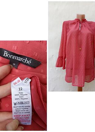 Ніжна нова шифонова кораловая блуза bonmarche 🏵️
