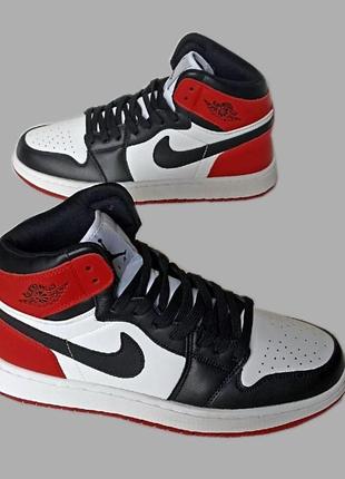 Кроссовки джордан найк  nike air jordan  кожа, мужские високие найк аир джордан найк джордан молодежные