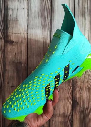 Дитячі бутси adidas predator freak + / адідас фрік / адідас предатор фрік / футбольне взуття адідас / кросівки для футболу6 фото