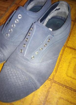 Кожаные туфли тамарис р 38 ст 25 см