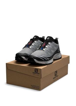 Мужские кроссовки salomon lab xt-6 gray black, мужские текстильные кеды соломон серые, мужская обувь10 фото