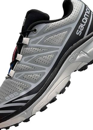 Мужские кроссовки salomon lab xt-6 gray black, мужские текстильные кеды соломон серые, мужская обувь9 фото