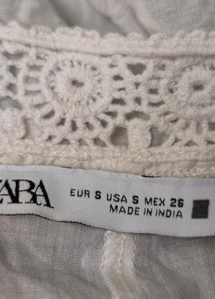 Zara блуза у вінтажному стилі мереживо рюші з нових колекцій/7736/8 фото