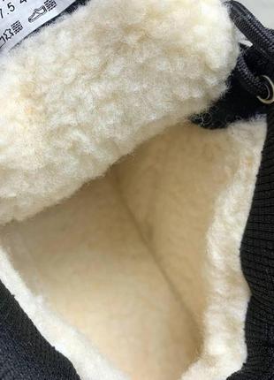 Кроссовки мужские зимние из влагостойкого текстиля черные 436 фото
