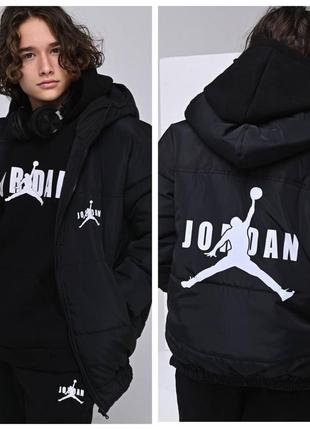 Трендовая  демисезонная куртка для мальчика "jordan", размеры на рост 146 - 170
