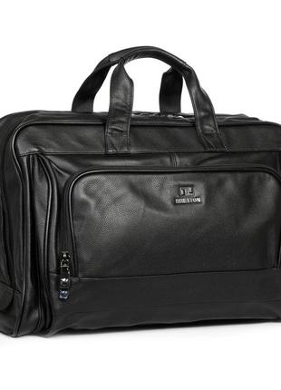 Podium сумка чоловіча дорожня шкіра bretton 7830-1 black