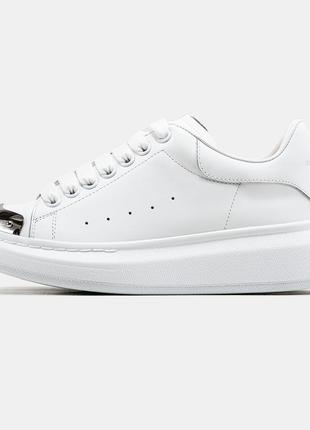 Женские кроссовки alexander mcqueen white silver 39