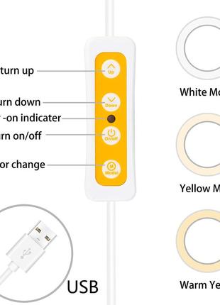 Комплект кольцевой led свет zm108 (8" - 21 см) + пульт + пантограф 70 см + шарнирное крепления6 фото