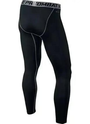 Термоштаны nike pro combat black2 фото