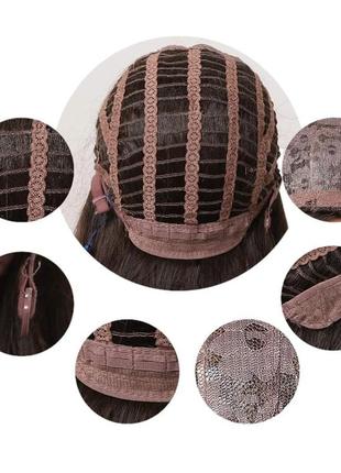 Парик каштановый каре brown, термоволокно xouje