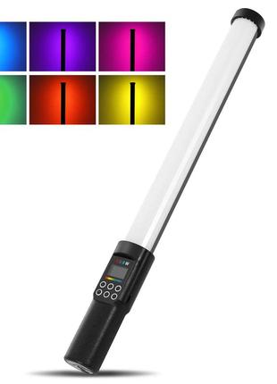 Светодиодный осветитель палка rgb 122 led 55 см отражатель puluz pu4135 - топ!