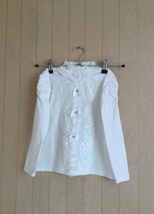 Трикотажная блуза для девочки на рост 122-128