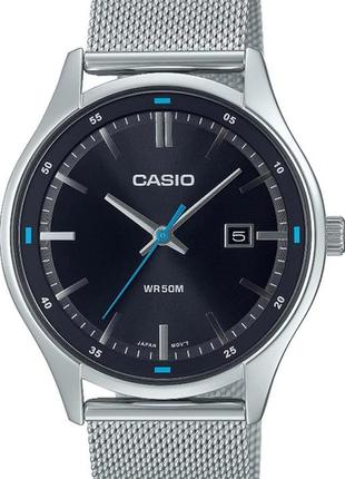 Мужские часы casio mtp-e710m-1avdf, серебристый с черным