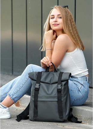 Рюкзак ролл sambag унисекс rolltop lsh графитовый3 фото