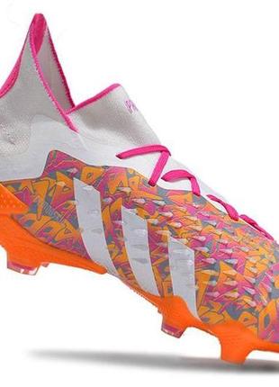 Дитячі бутси adidas predator freak + / адідас фрік / адідас предатор фрік / футбольне взуття адідас / кросівки для футболу5 фото