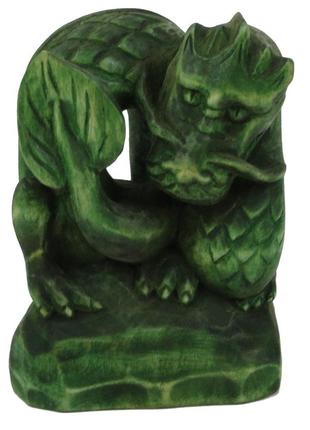 Статуэтка ручной работы зеленый древесный дракон символ 2024 года2 фото
