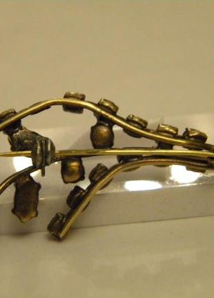 Брошь богемское гранатовое стекло яблонекс чехословакия №167