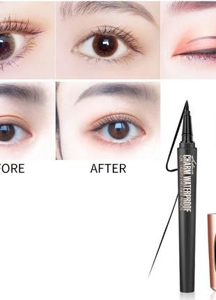 Набір туш та підводка фломастер для очей qic xpttee welighl master eyelash & eyeliner 10 мл + 1 мл4 фото