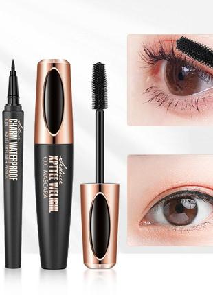 Набір туш та підводка фломастер для очей qic xpttee welighl master eyelash & eyeliner 10 мл + 1 мл3 фото