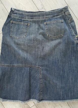 Стильная джинсовая юбка с яркой вышивкой laurel8 фото