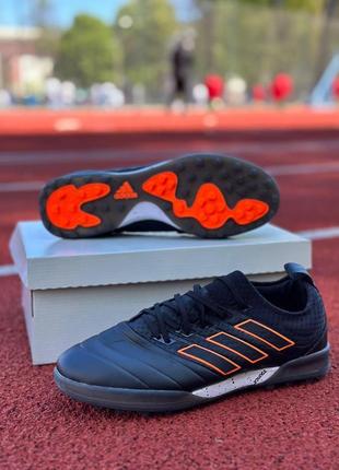 Футбольные сороконожки adidas copa orange/black