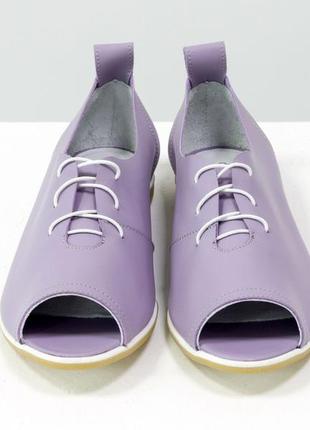 Невероятно легкие туфли с открытым носиком из натуральной кожи1 фото