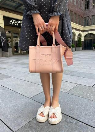 Жіноча сумка marc jacobs tote mini mj маркabс велика сумка-шопер на плече легка сумка з екошкіри3 фото