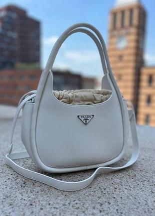 Женская сумка prada mini прада маленькая сумка на плечо красивая, легкая сумка из эко-кожи6 фото