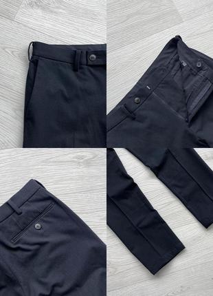 Шикарные брюки uniqlo heattech smart 2-way stretch pants navy6 фото