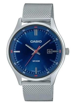 Чоловічий годинник casio mtp-e710m-2avdf, сріблястий із синім