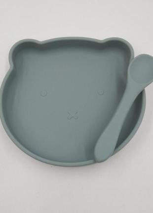 Детский набор посуды 6433 2 предмета синий melmil1 фото