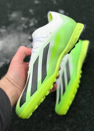 Сороконожки adidas x crazyfast.1 tf салатові9 фото