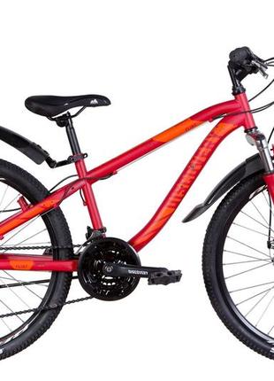 Велосипед st 24 discovery flint dd рама 13 з крилом червоний (ops-dis-24-272)