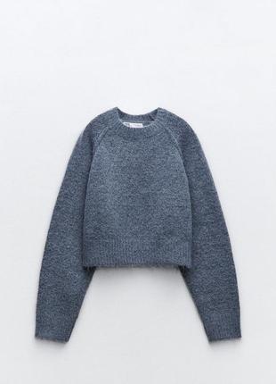 Серо,голубой свитер из новой коллекции zara размер м5 фото