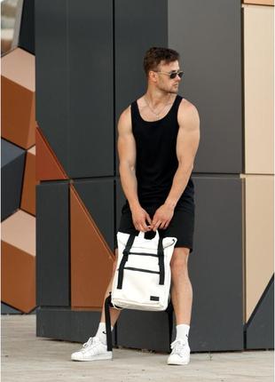 Мужской рюкзак ролл sambag  rolltop ltt белый3 фото